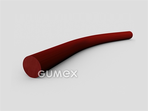 Silikon Rundprofil beständig gegen Mineralöle, 8mm, 70°ShA, ISO 3302-1 E2, -60°C/+250°C, rotbraun, 